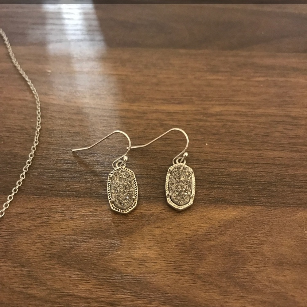 Kendra Scott Druzy silver earrings